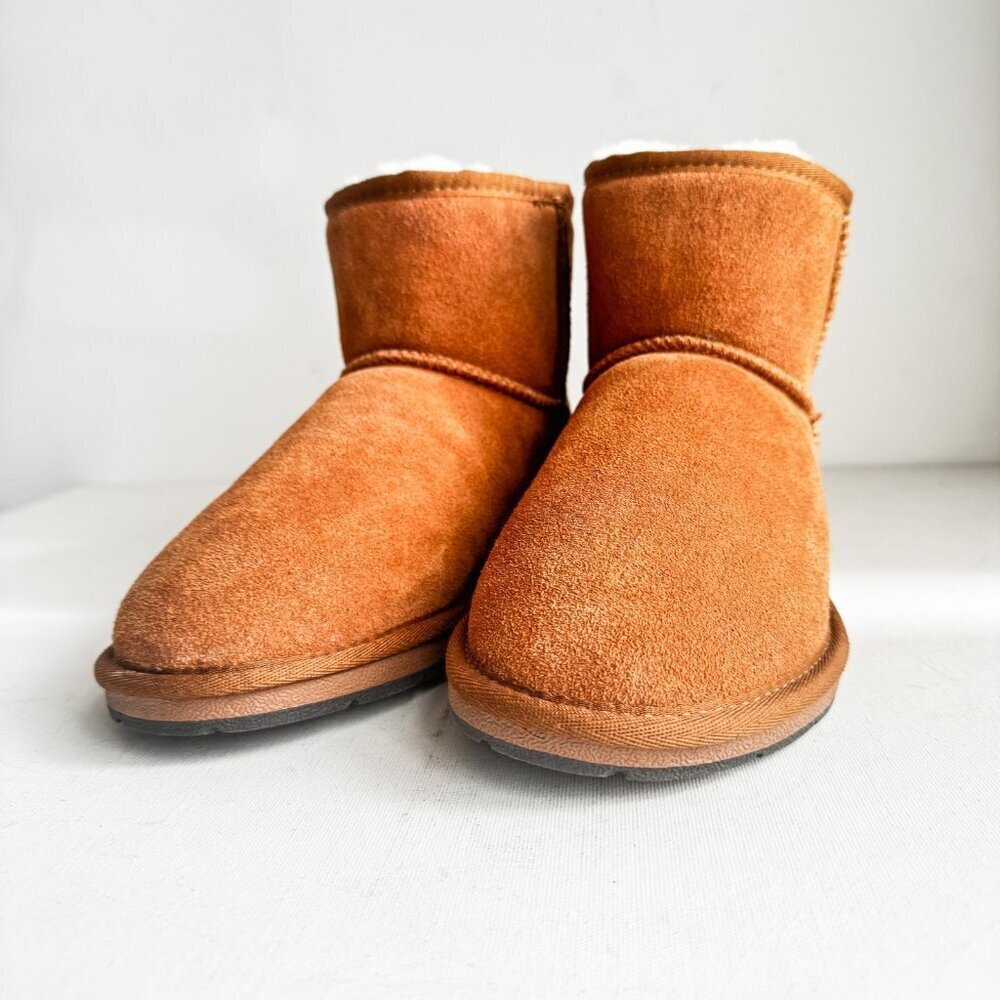Cloud Nine Brown Suede Sheep Fur Wool Short Booties 11 - Picture 6 of 10